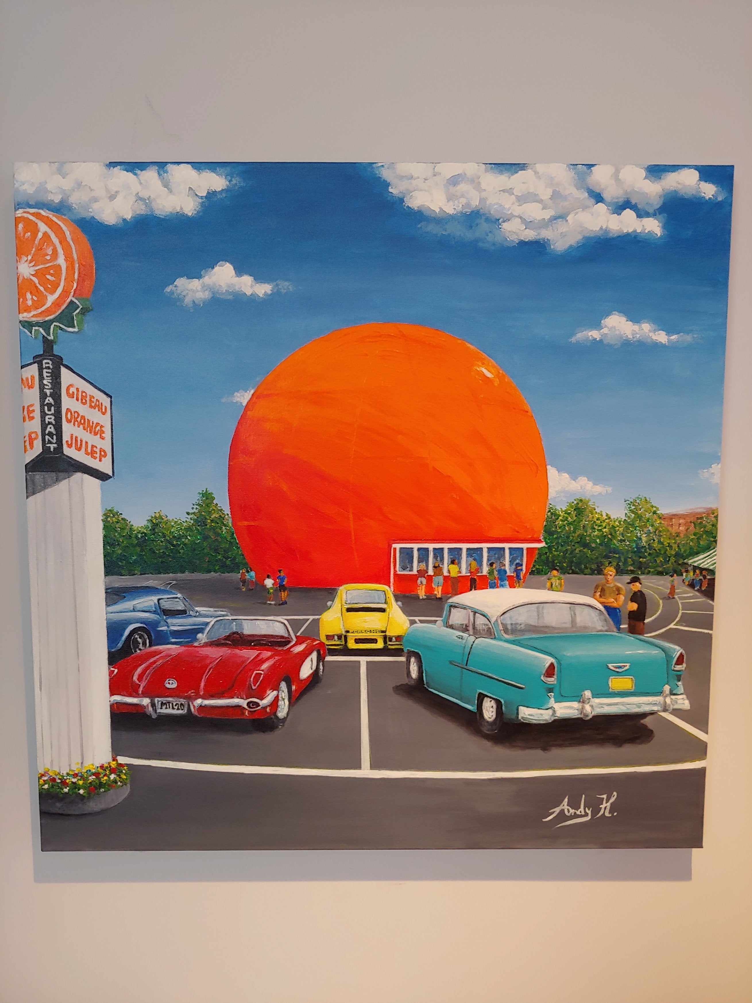 Original Canvas Painting / MONTREAL'S ORANGE JULEP