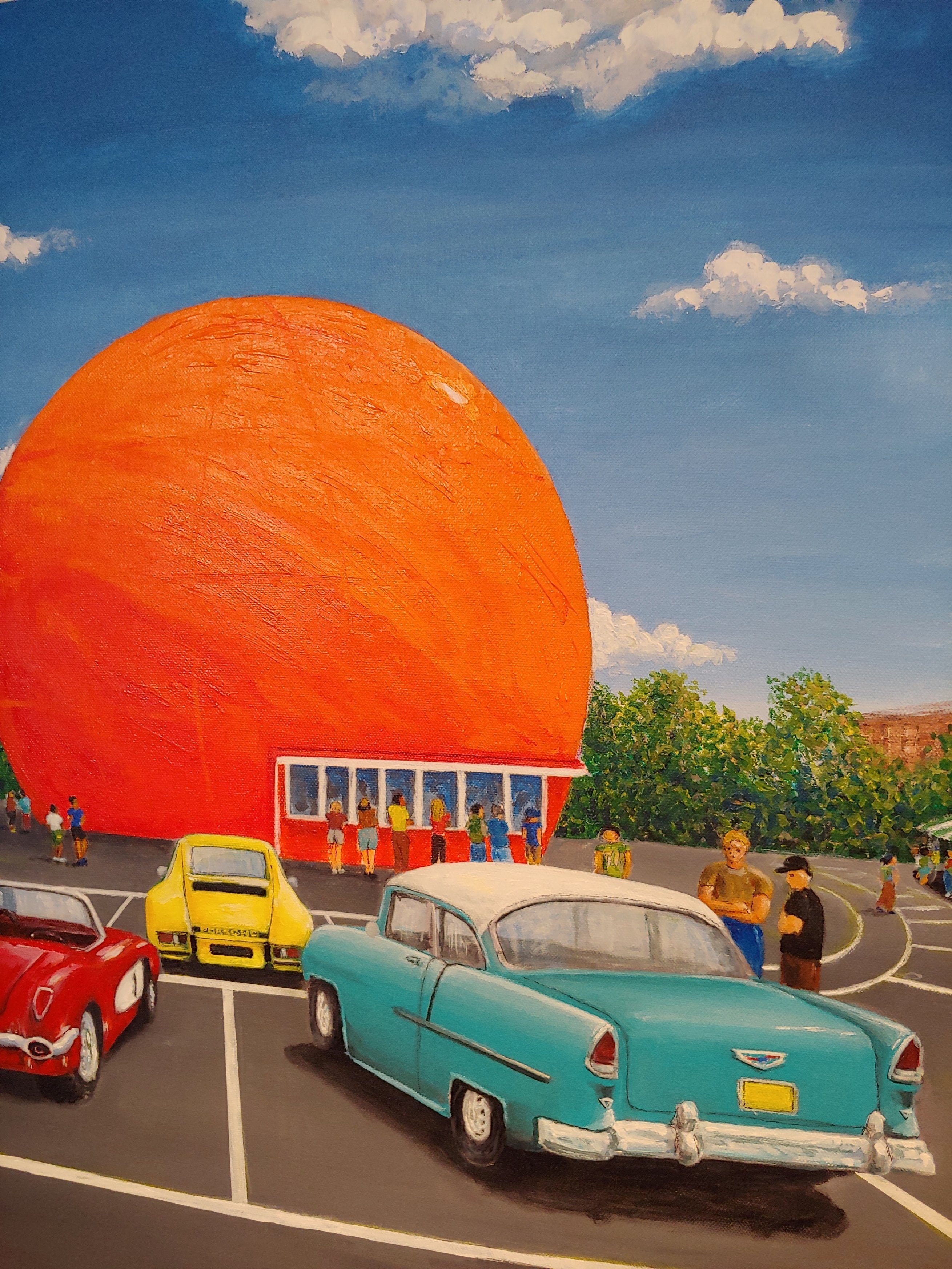 Original Canvas Painting / MONTREAL'S ORANGE JULEP