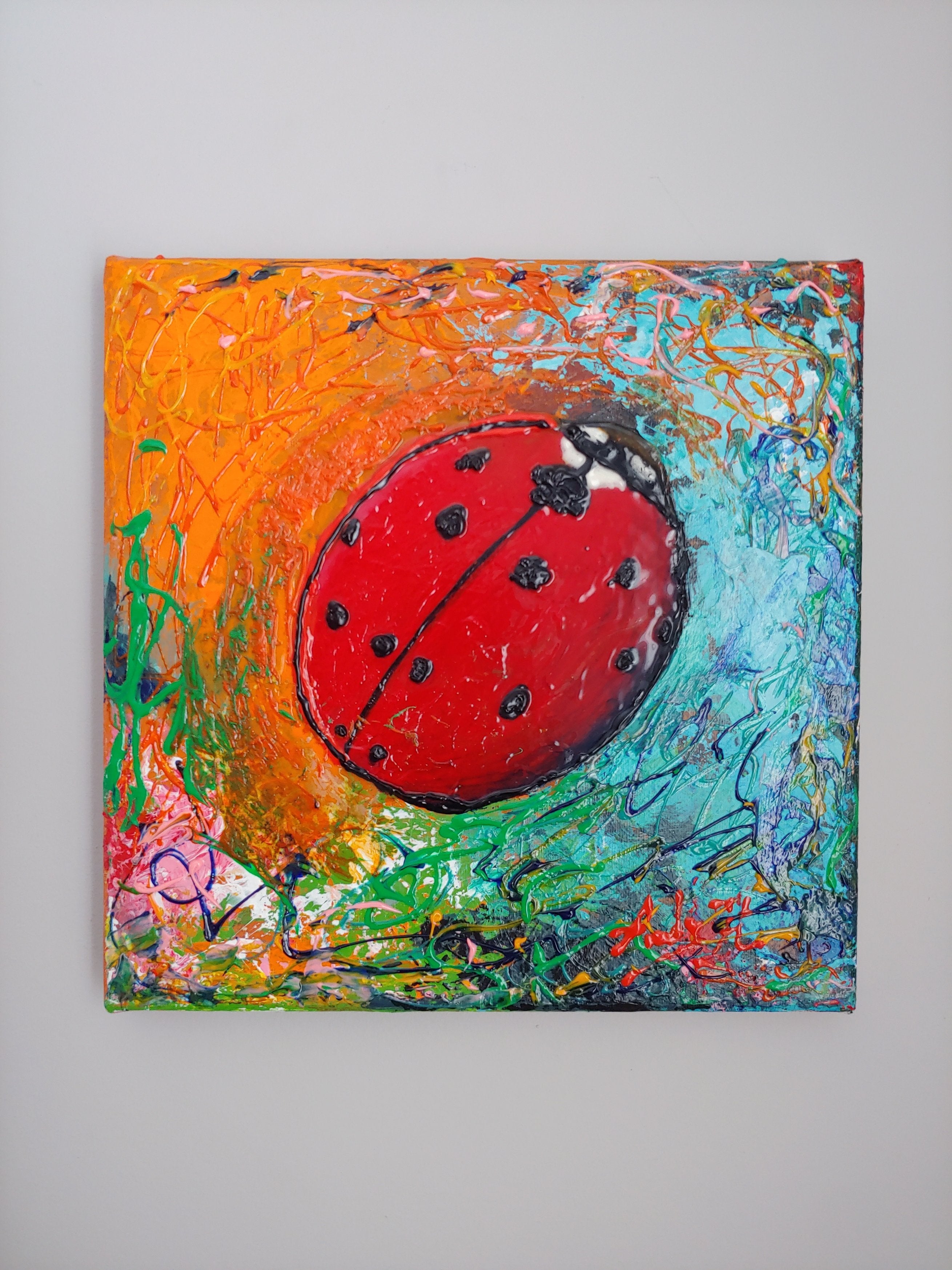 Original Canvas Painting / The LADYBUG