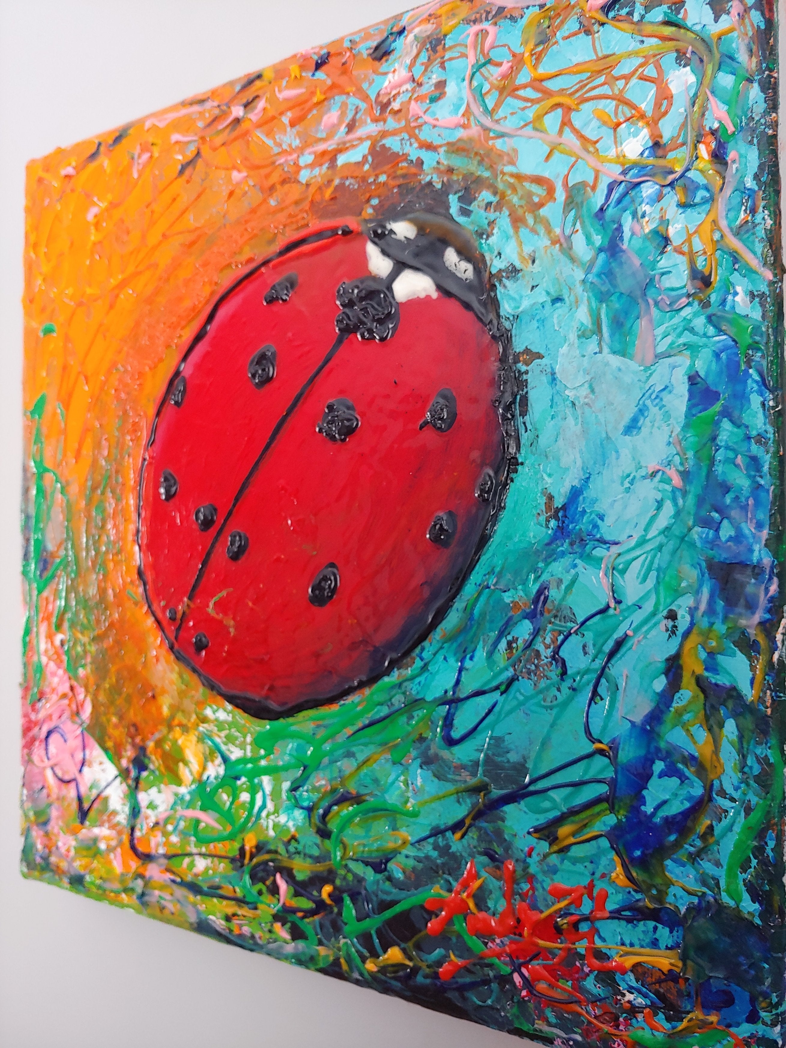 Original Canvas Painting / The LADYBUG
