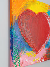 Load image into Gallery viewer, Original canvas painting / I HEART YOU