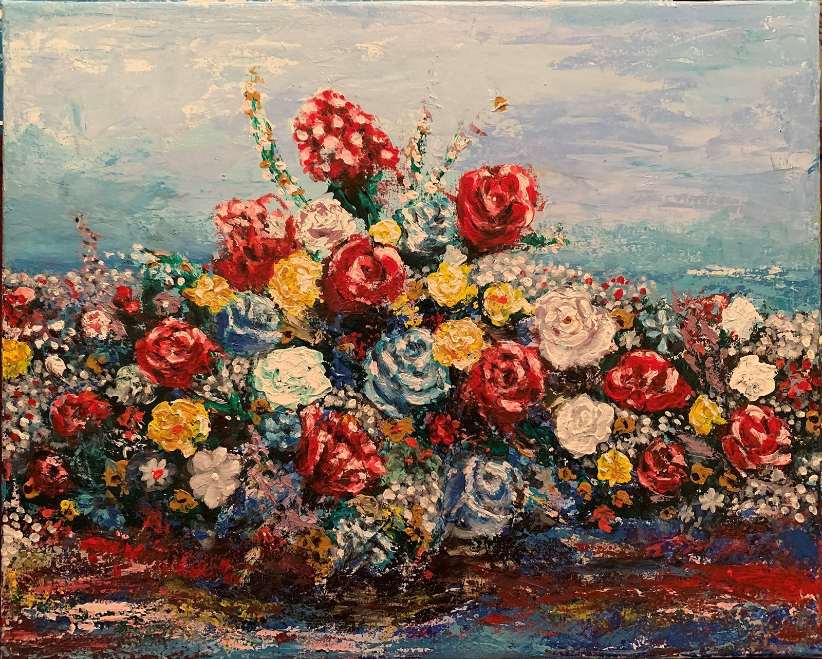 FLORAL EXUBERANCE / Original Canvas Painting