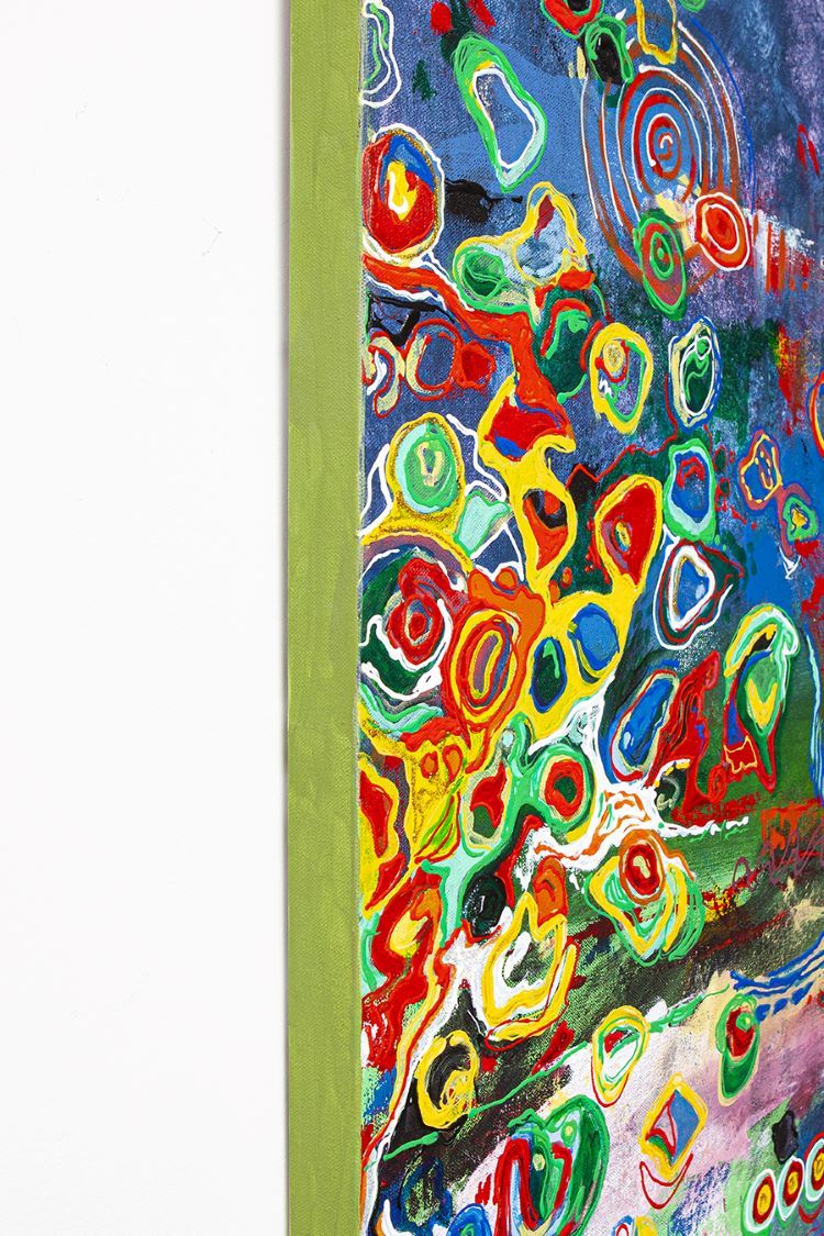 HOLI an abstract by Andy Habib based on the Hindu festival celebrating life.