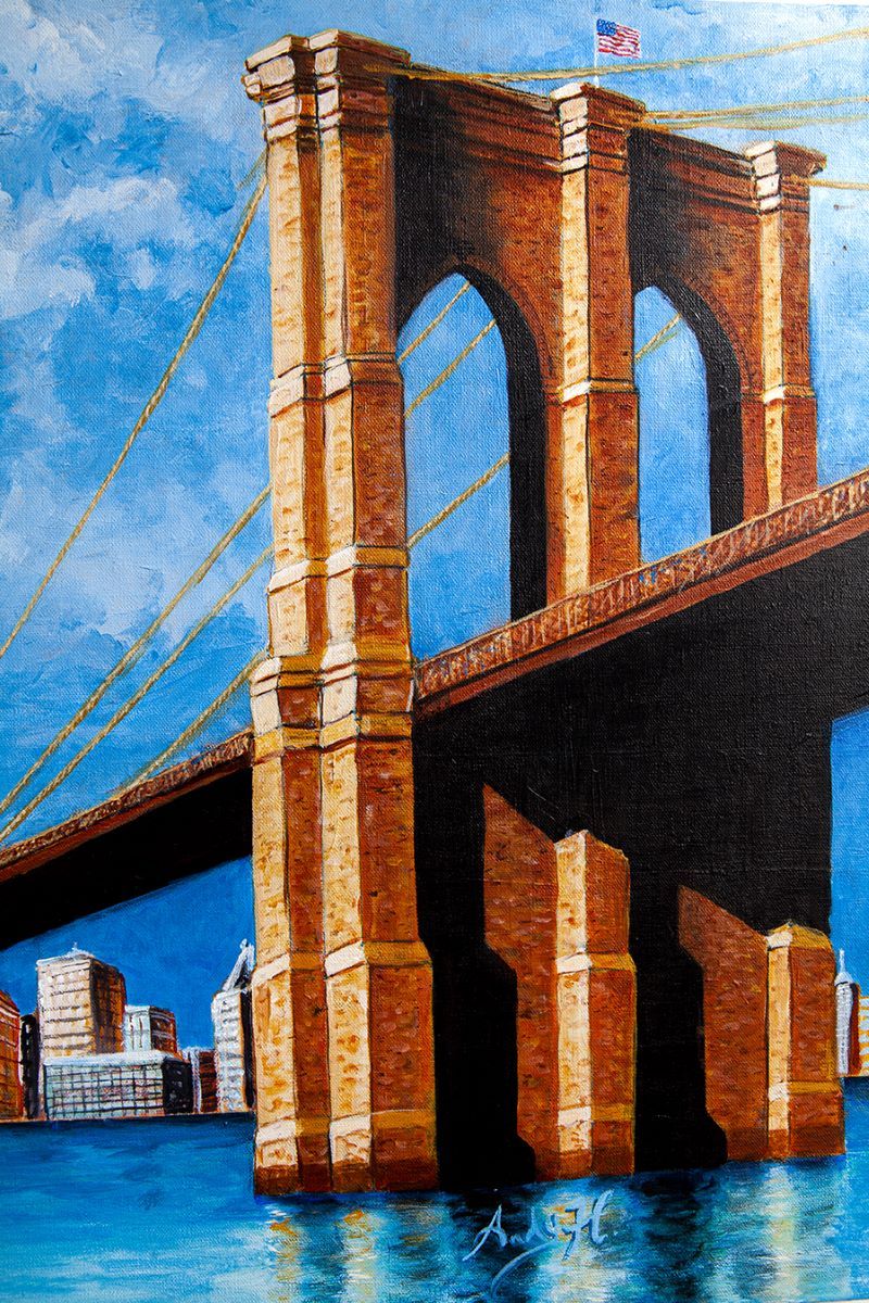 Original painting / BROOKLYN BRIDGE - NEW YORK