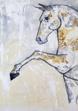Load image into Gallery viewer, Horses are my passion. Living on a farm surrounded by them I delved into their form. I want to show their majesty and magnificent while emphasizing their soft kindness and vulnerability. They are truly honest creatures that are full of wonder. BONUS: Fra