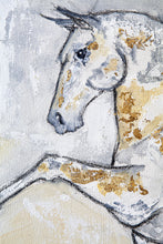 Load image into Gallery viewer, Horses are my passion. Living on a farm surrounded by them I delved into their form. I want to show their majesty and magnificent while emphasizing their soft kindness and vulnerability. They are truly honest creatures that are full of wonder. BONUS: Fra