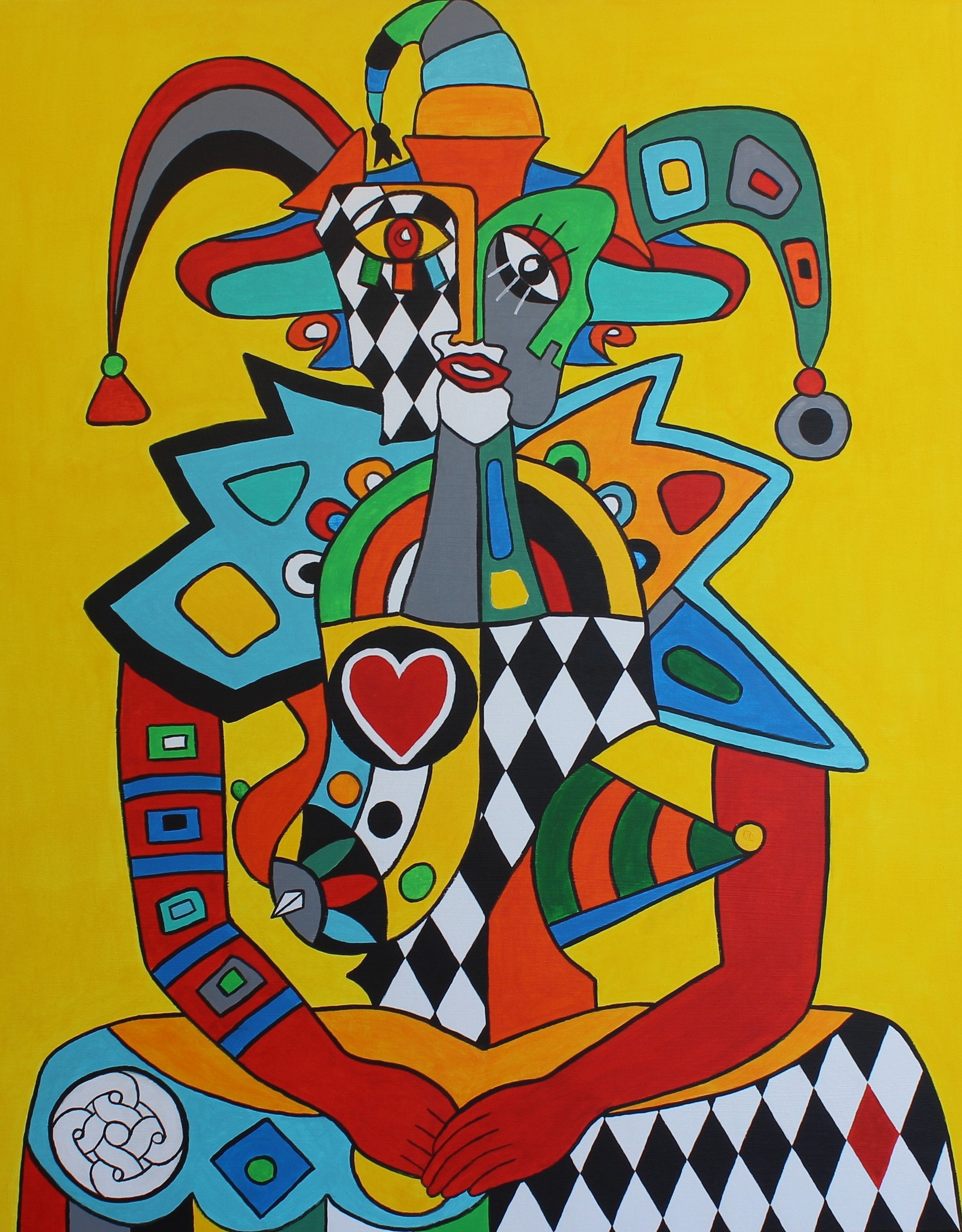 Original canvas painting / Girl From Venice 3