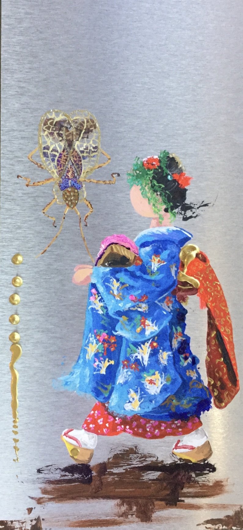 Original Painting On Aluminum / KIMONO 2