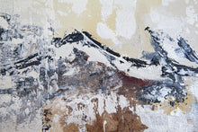 Load image into Gallery viewer, My paintings are essentially a series of stains and smears. They can seem aggressive and harsh, yet when the piece comes together it has a feeling of serenity. Artist: Zari Kazandjian Medium: Acrylic on wood panel Dimensions: 6" x 12" Authenticity cer