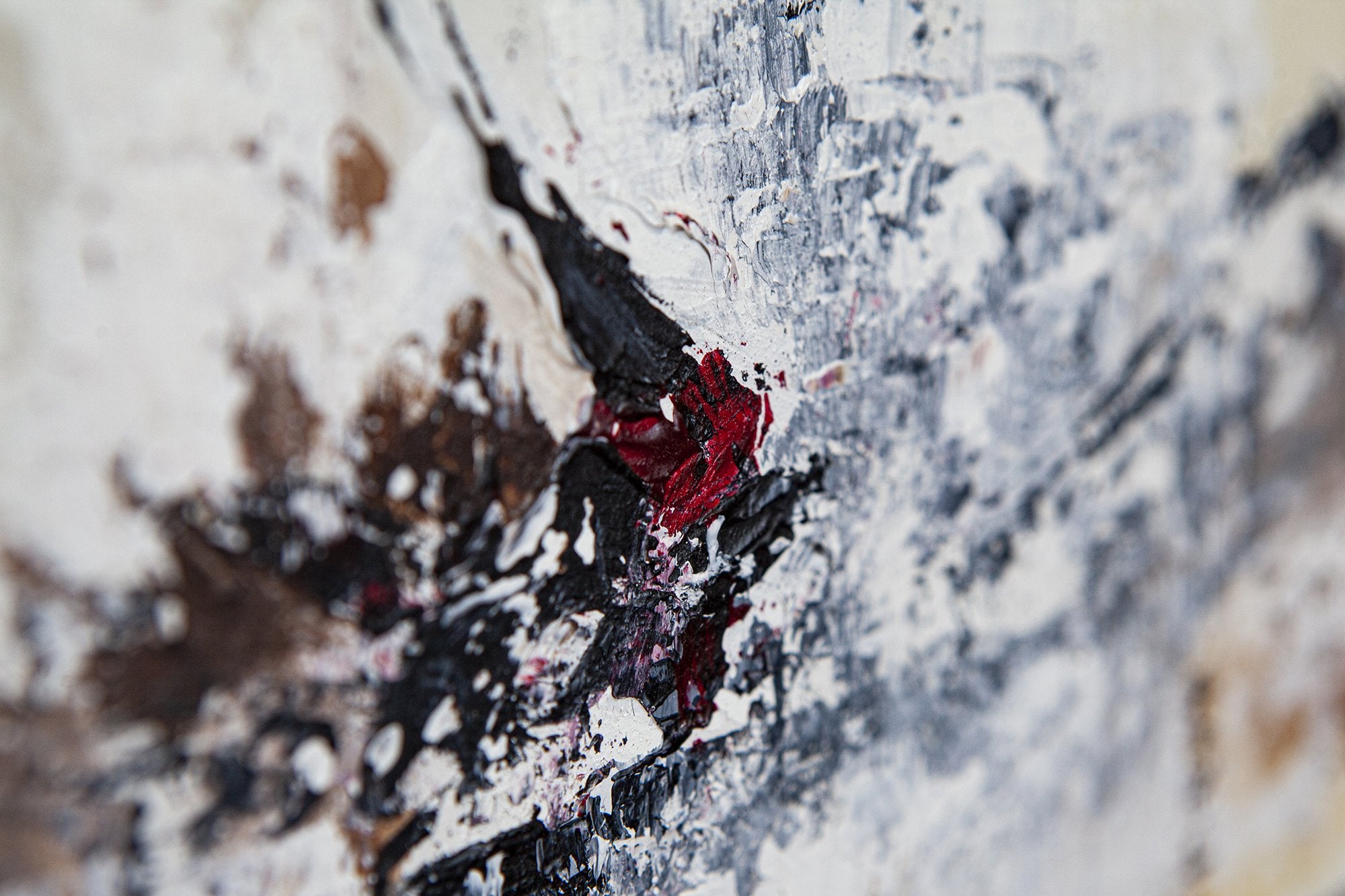 My paintings are essentially a series of stains and smears. They can seem aggressive and harsh, yet when the piece comes together it has a feeling of serenity. Artist: Zari Kazandjian Medium: Acrylic on wood panel Dimensions: 6" x 12" Authenticity cer