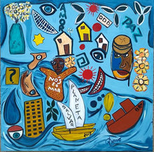 Load image into Gallery viewer, Original Canvas Painting / TIME...LIFE...PASSES...SMILE! /O Tempo, A vida, Passam....Sorria!