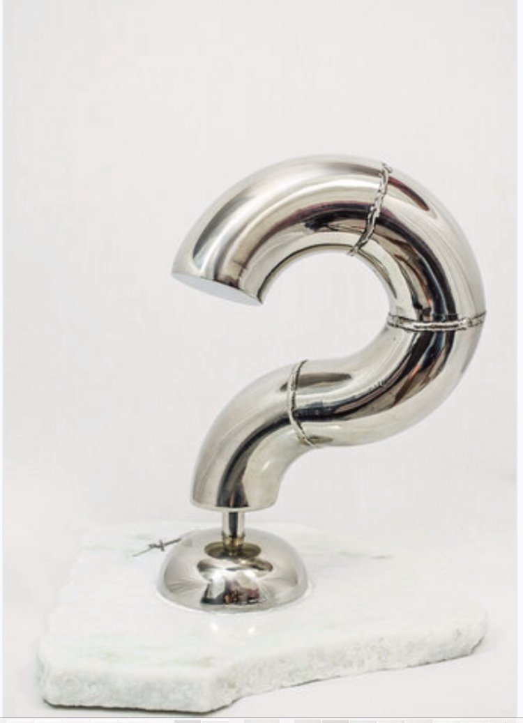 Original Stainless Steel Sculpture / INTERROGATION / Interrogação