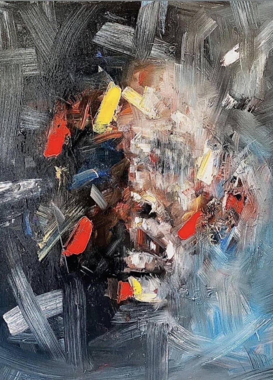 RESILIENCE / By Moses Salihou -Medium: Oil on canvas Dimensions: 24" x 18" Authenticity certificate signed by artist Worldwide shipping-