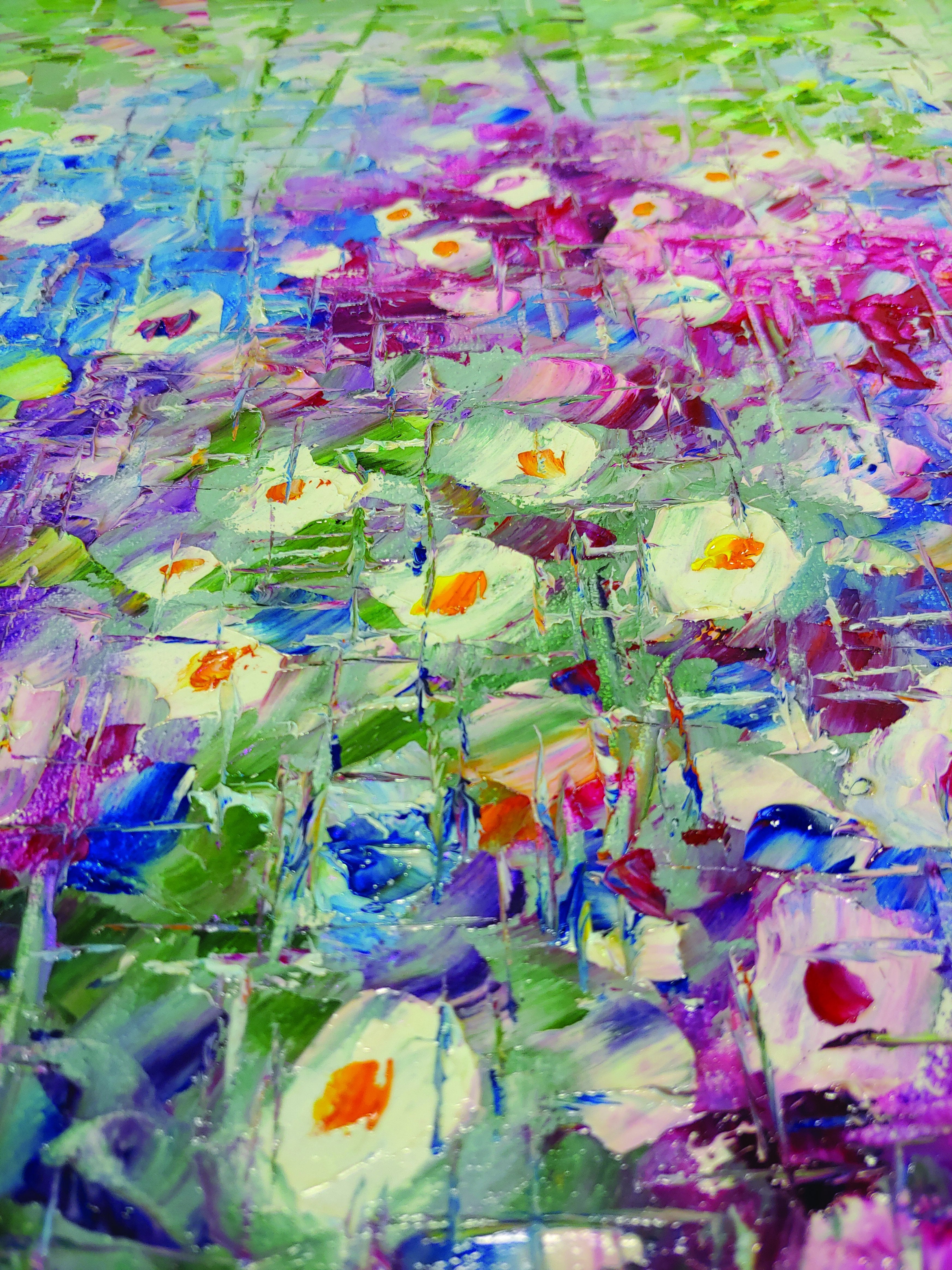  FIELD OF FLOWERS / Original Canvas Painting