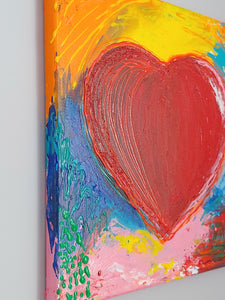 I HEART YOU / Original canvas painting - By Andy Habib