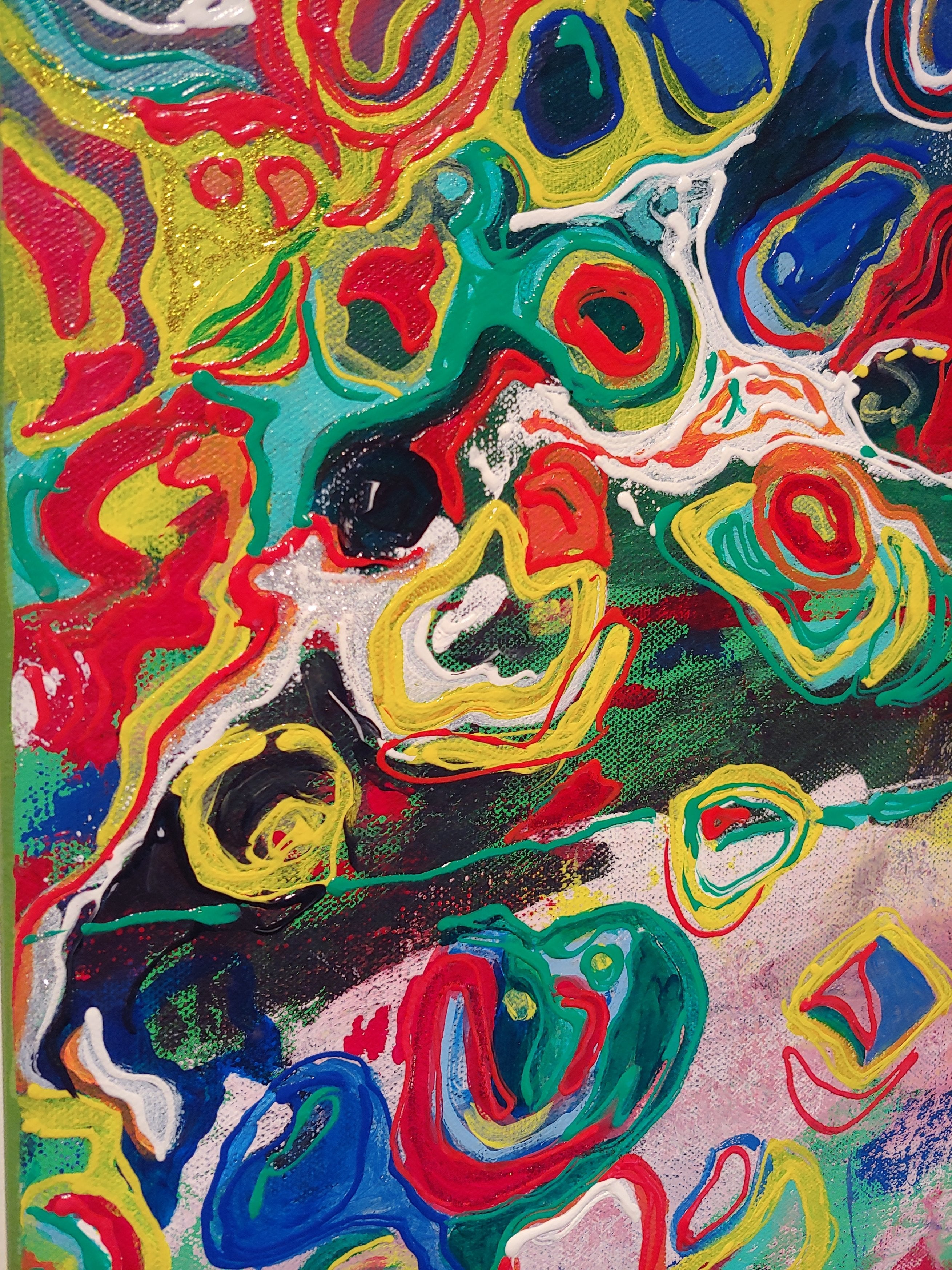 HOLI an abstract by Andy Habib based on the Hindu festival celebrating life.