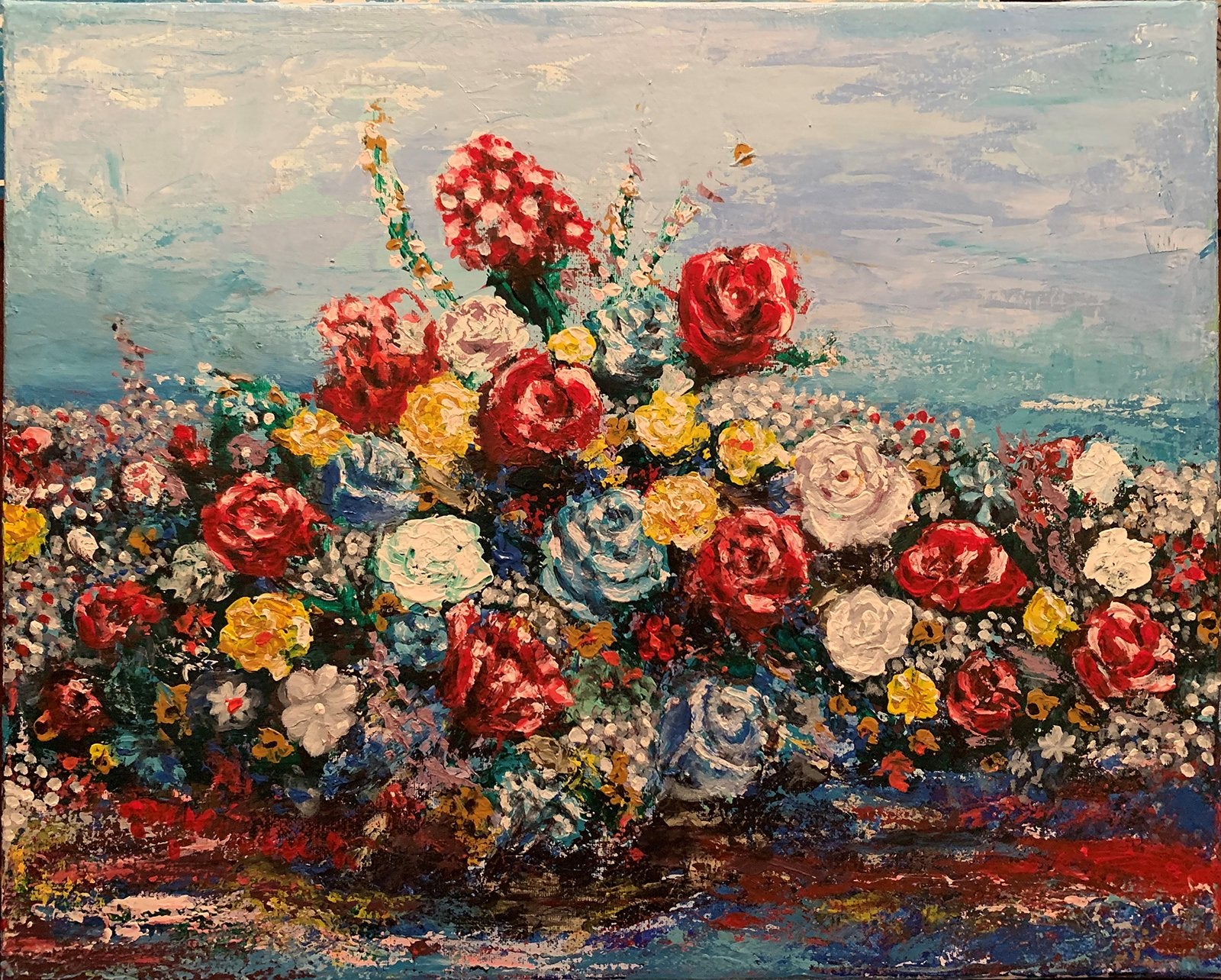 FLORAL EXUBERANCE / Original Canvas Painting