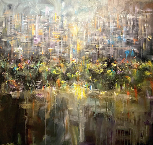 CITYSCAPE 1 Original painting / By Moses Salihou