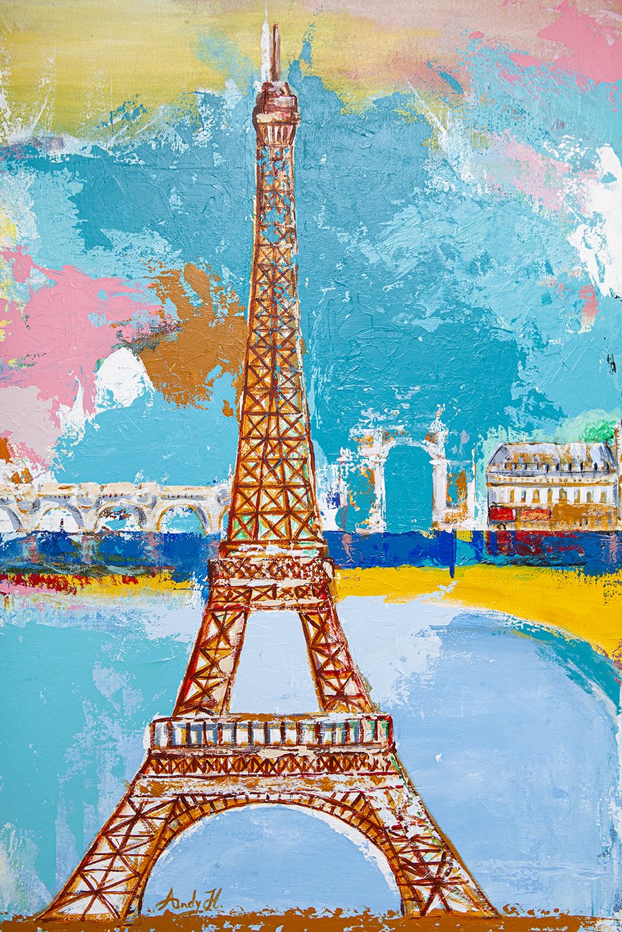 PARIS ABSTRACT / Original Canvas Painting