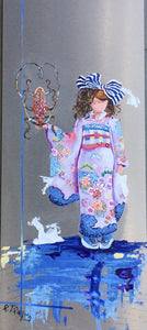 KIMONO 1 / Original Painting On Aluminum - By Pauline Paquin