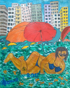WHERE IS MY BEACH / CADÊ MINHA PRAIA? / Original Canvas Painting - By Antonio Souza