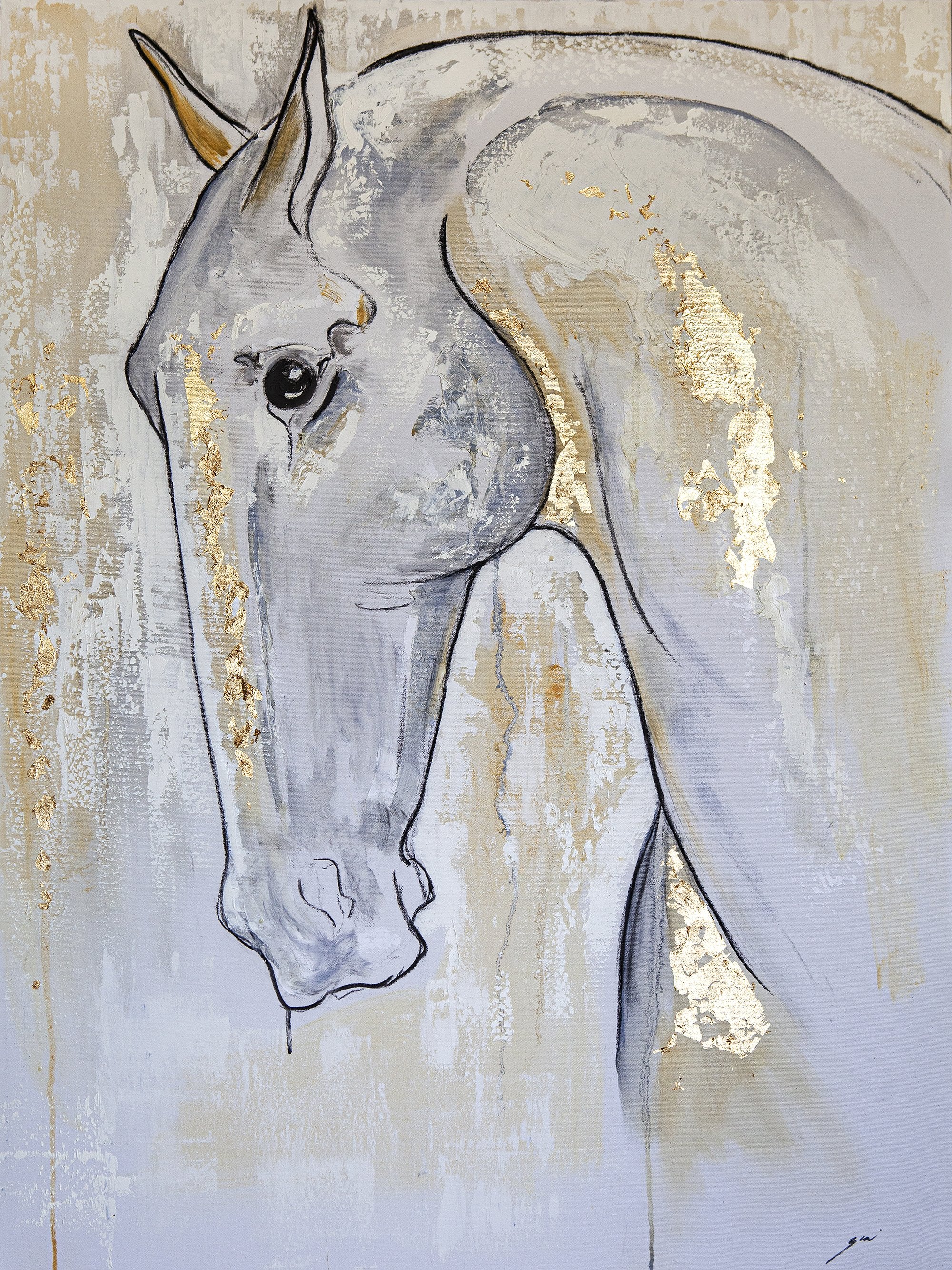 THE HORSE / Original Canvas Painting 