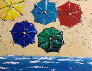 MIAMI BEACH / Original Canvas Painting - By Andy Habib