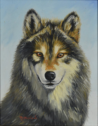 THE WOLF / Original Canvas Painting  - By Natty Pacheco
